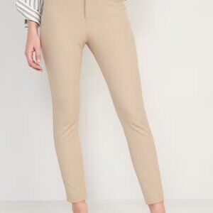 High-Waisted Pixie Skinny Khaki Ankle Pants Old Navy